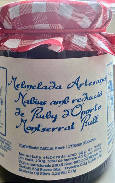 Jam van bosbessen met port (Nabius amb reducio de Ruby Oporto)